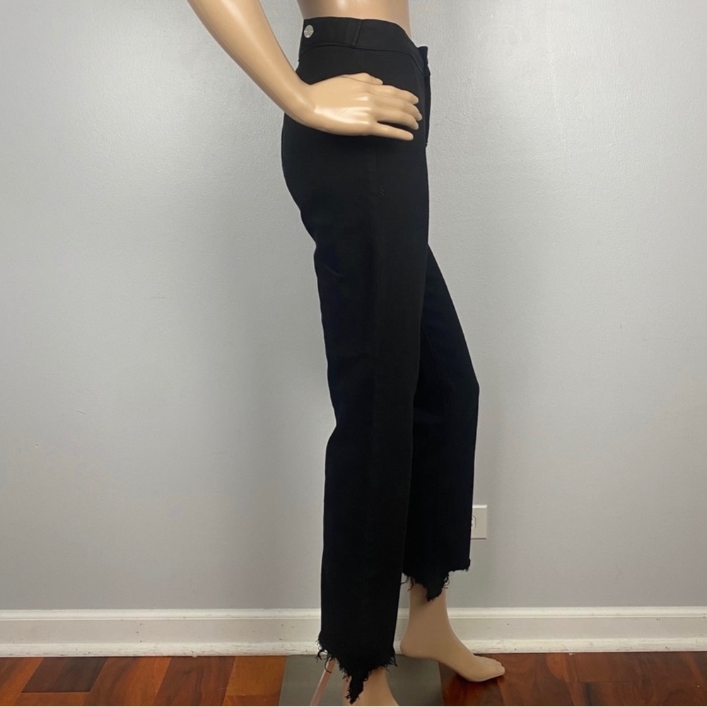 NEW RTA BLACK DISTRESSED BUTTON FRONT JEANS - Picture 4 of 7